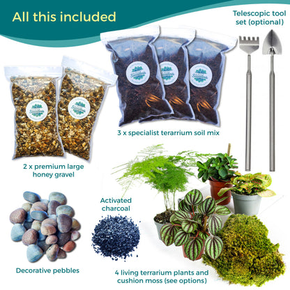 Terrarium Soil/Gravel & Charcoal Kit